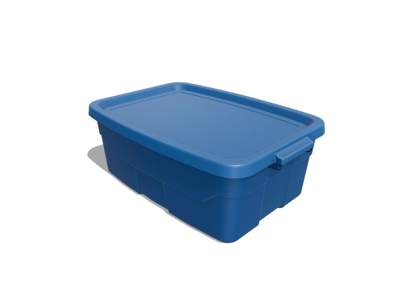 Tough Box 40-Gallon Storage Tote with Lid — 38.19in.L x 21.88in.W