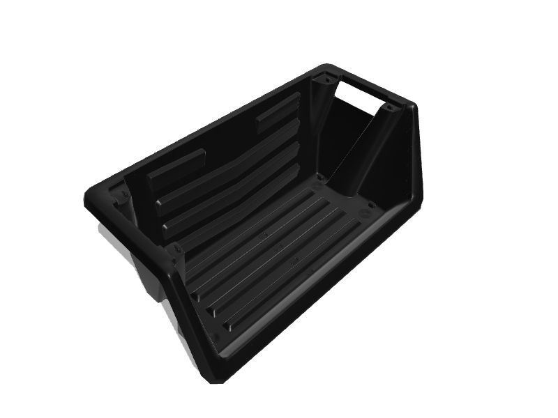 Edsal 16-Qt. Polypropylene Milk Crate Storage Box in Black (11 in