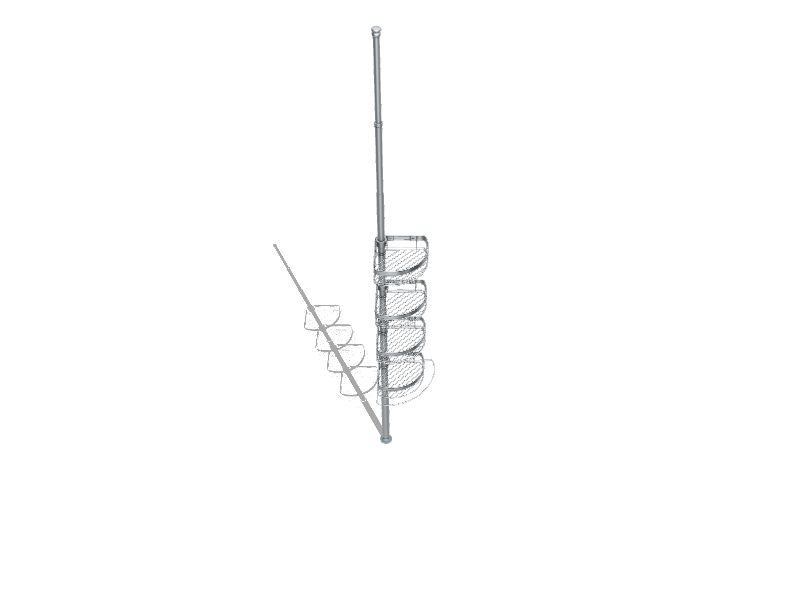 Zenith 97-in H Steel Nickel and Chrome Tension Pole Freestanding