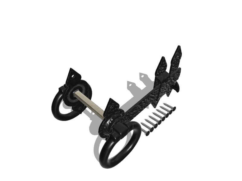 National Hardware Spear Ring 6-in Black Gate Latch in the Gate Hardware  department at