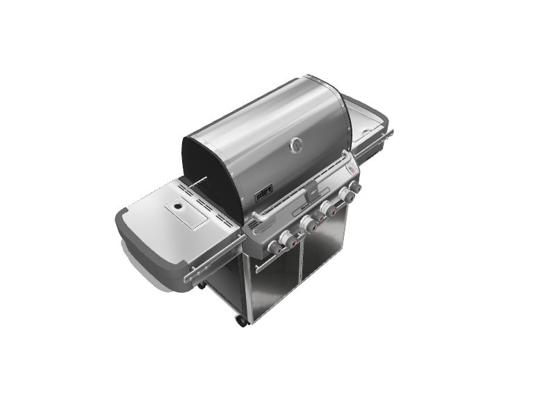 er Summit 4Burner Gas Grill with 1 Side Burner with Rotisserie