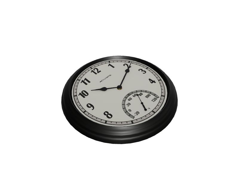 AcuRite Analog Wireless Outdoor Black Thermometer with Clock in the