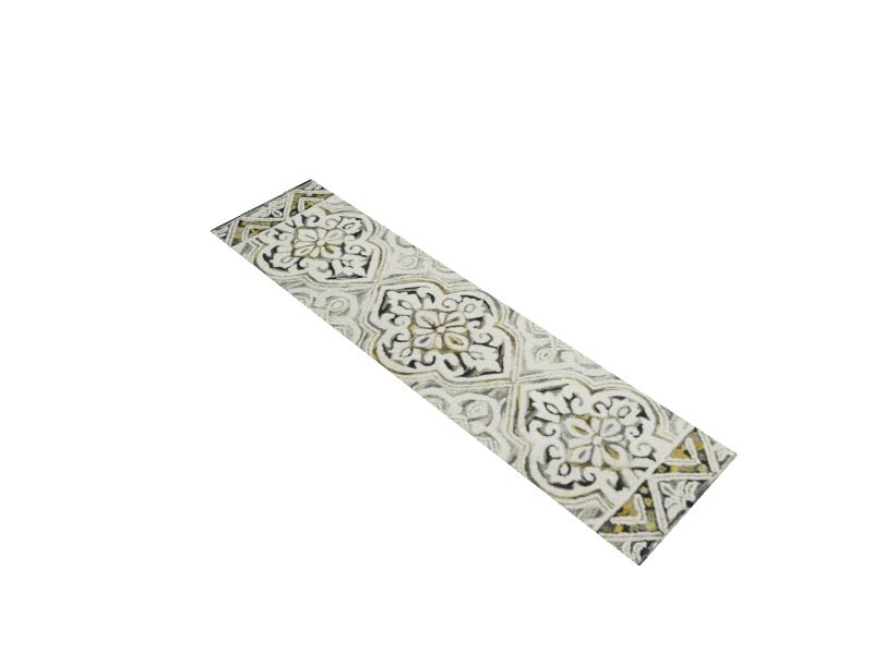 allen + roth CATLEY 2 x 8 Wool Greycharcoal Indoor Medallion French