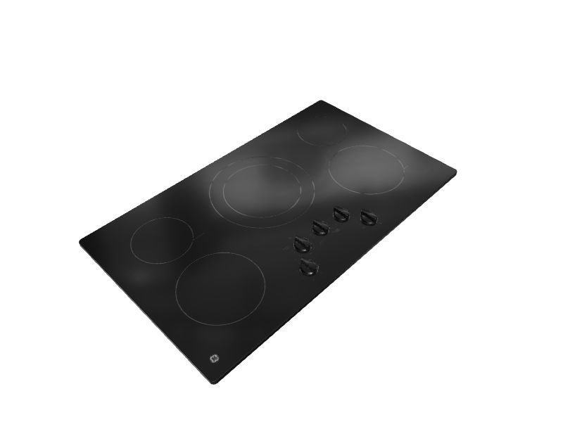 GE JP626BKBB 36 Electric Cooktop with 4 Coil Elements, Removable Drip  Bowls, Upfront Controls and ADA Compliant: Black