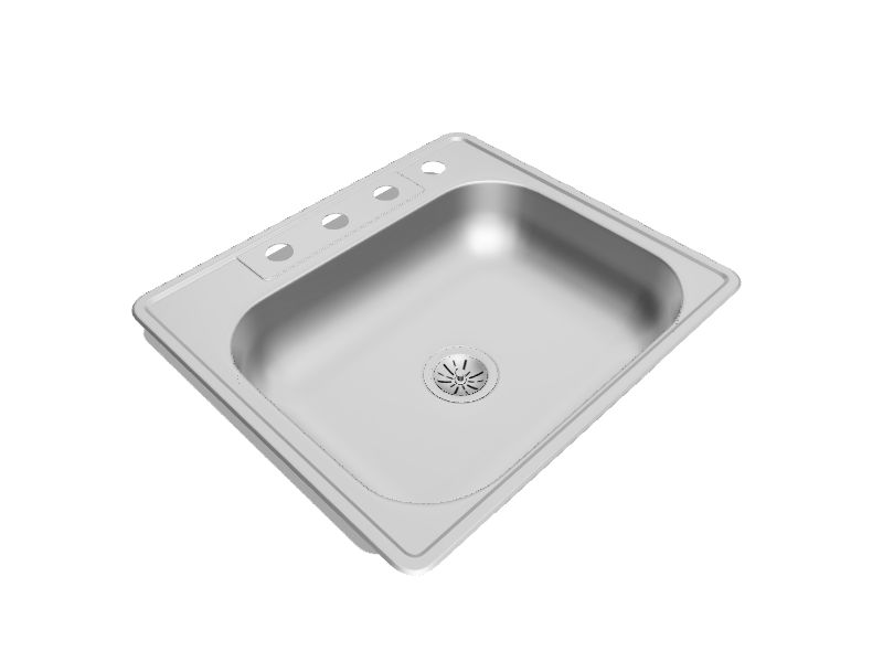 Kingsford Drop-in 25-in x 22-in Stainless steel Single bowl Kingsford Drop-in 25-in x 22-in Stainless steel Single bowl