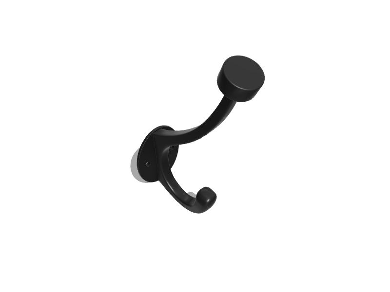 RELIABILT 1-Hook 0.45-in x 3.9-in H Matte Black Decorative Wall Hook (35-lb  Capacity) in the Decorative Wall Hooks department at