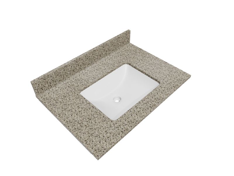 Bestview Castle Rock 31-in Brown/Polished Quartz Bathroom Vanity Top Bestview Castle Rock 31-in Brown/Polished Quartz Bathroom Vanity Top