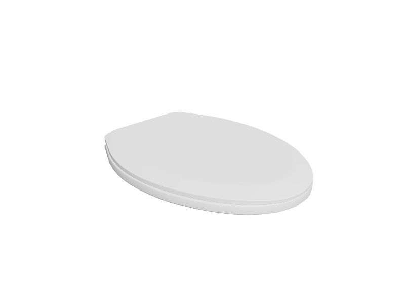 KOHLER Ridgewood Wood White Elongated Soft Close Toilet Seat in the