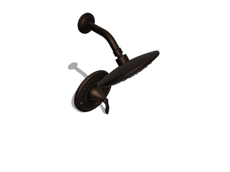 Moen Eva OilRubbed Bronze 1handle Single Function Round Shower Faucet