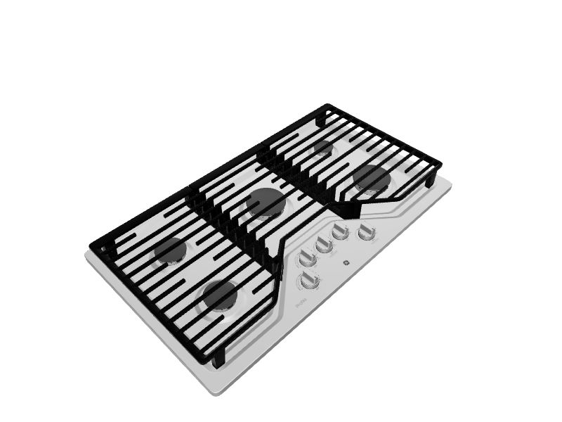 GE Profile 36in 5 Burners Stainless Steel Gas Cooktop in the Gas