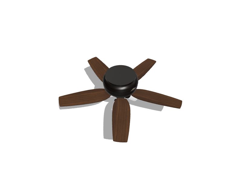 Hunter Newsome 42in Premier Bronze LED Indoor Flush Mount Ceiling Fan