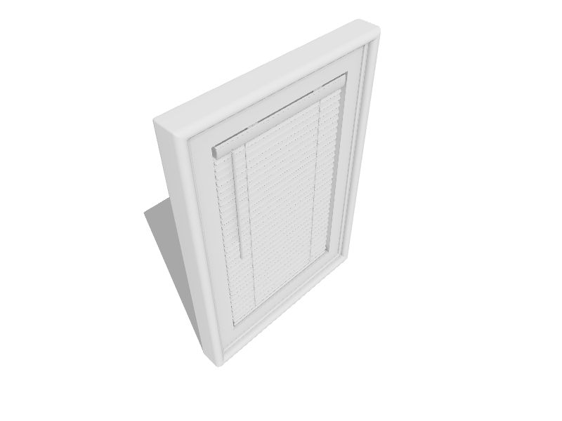 Magne Blind 1in Slat Width 25in x 42in Cordless White Vinyl Room