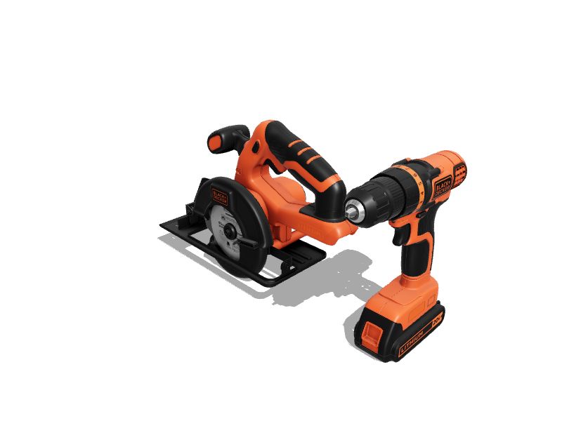 BLACK+DECKER 20V MAX* POWERCONNECT Cordless Drill/Driver + Circular Saw  Combo Kit (BD2KITCDDCS)