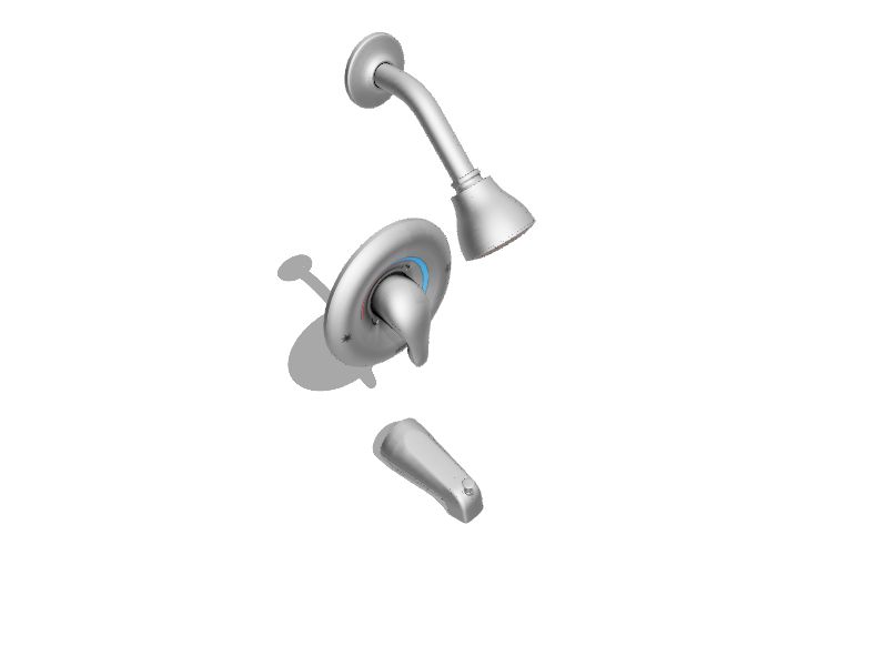 Moen Chateau Brushed chrome 1-handle Single function 2.63-Inches Round ...