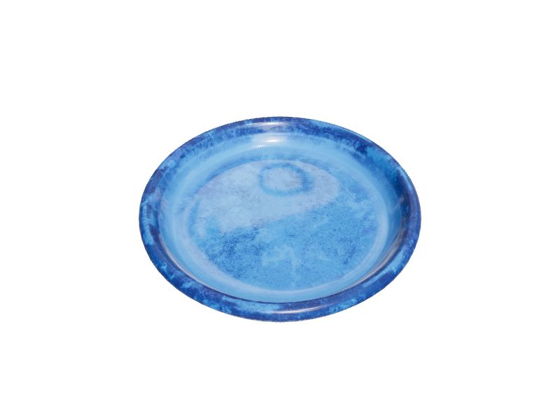 allen + roth 7.6in Blue Ceramic Plant Saucer in the Plant Saucers
