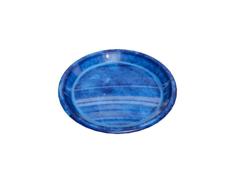 allen + roth 11in Blue Ceramic Plant Saucer in the Plant Saucers