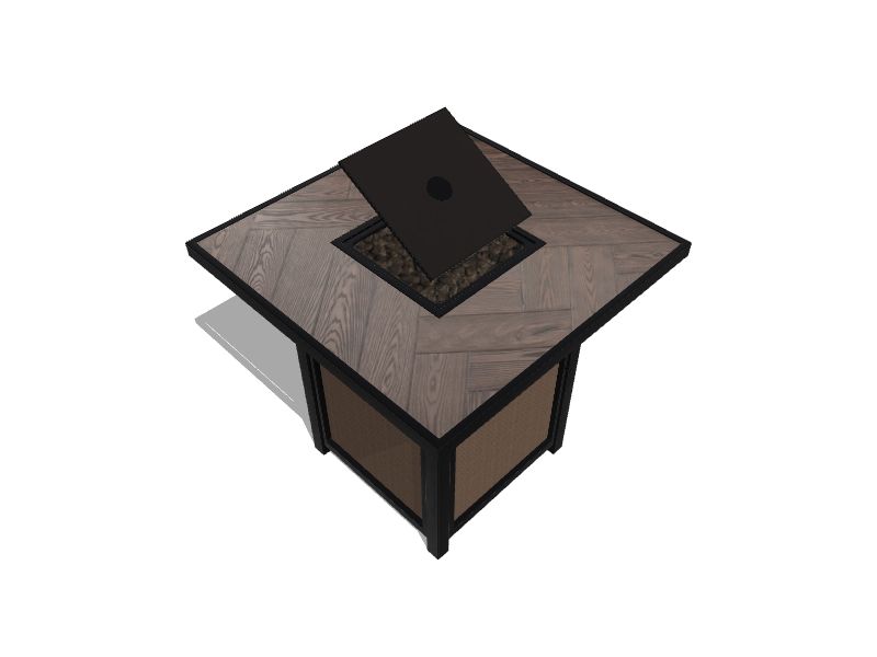 allen roth Northvale 38 in W 40000 BTU Brown Tabletop Steel