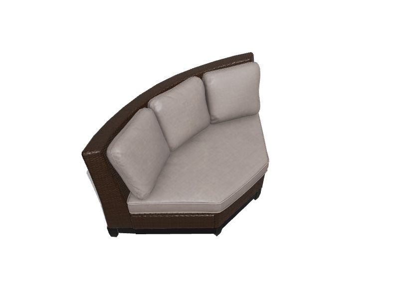 allen roth Altadena Wicker Brown Steel Frame Stationary