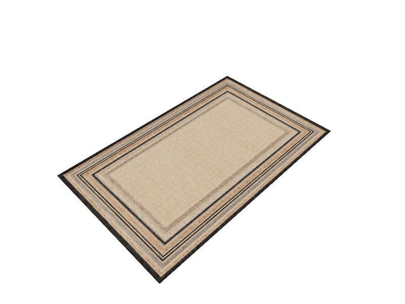 allen + roth Outdoor 5 X 8 (ft) Natural Border Area Rug at Lowes.com