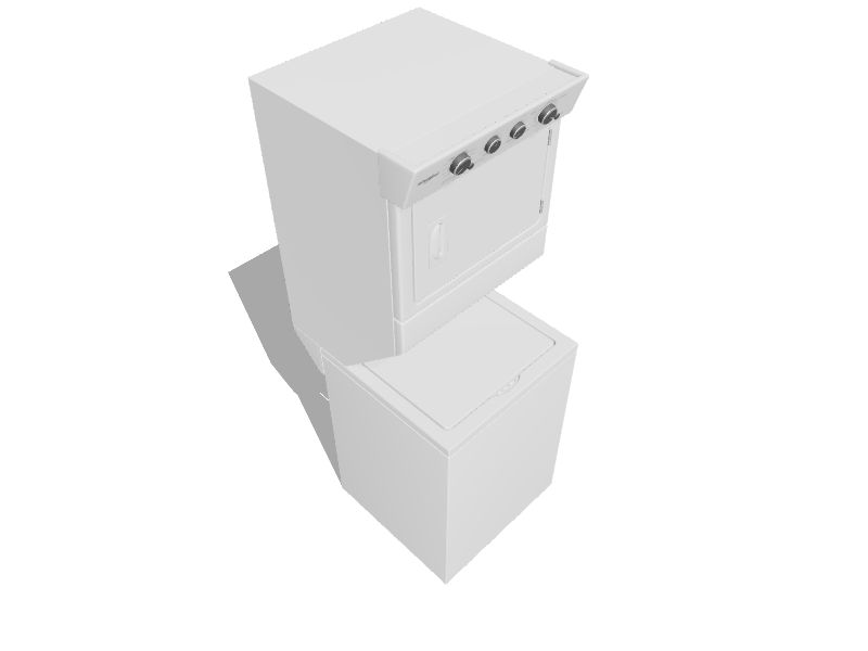 Whirlpool Gas Stacked Laundry Center with 3.5cu ft Washer and 5.9cu