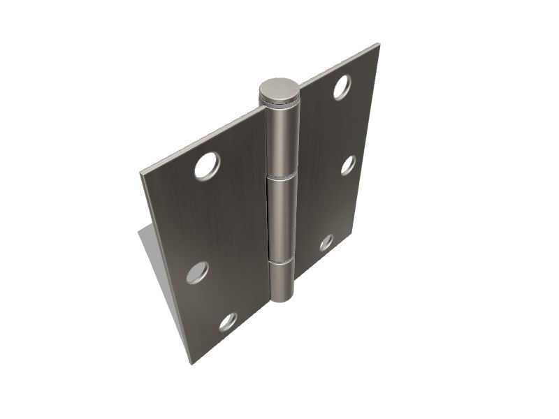 Hillman Squeak-Proof 3-1/2-in H x Square Satin Nickel Mortise Interior Door  Hinge (3-Pack) in the Door Hinges department at