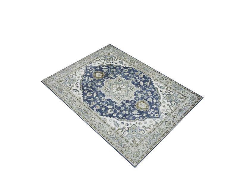 allen + roth Brookford 9 x 12 Indigo/Natural Floral/Botanical