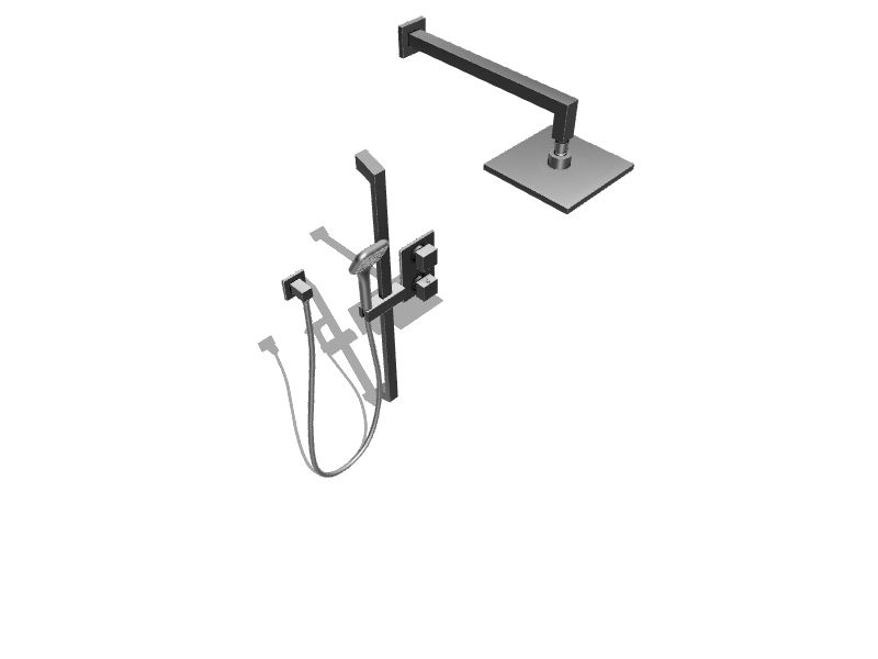 Belanger Quadrato Polished Chrome 2handle Shower Faucet with Valve at