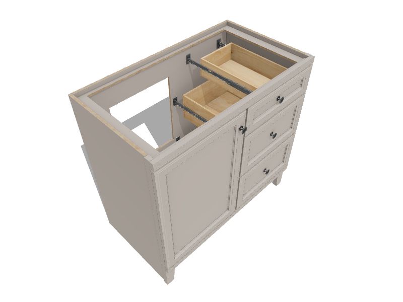 Diamond NOW Calhoun 36in Cloud Gray Bathroom Vanity Base