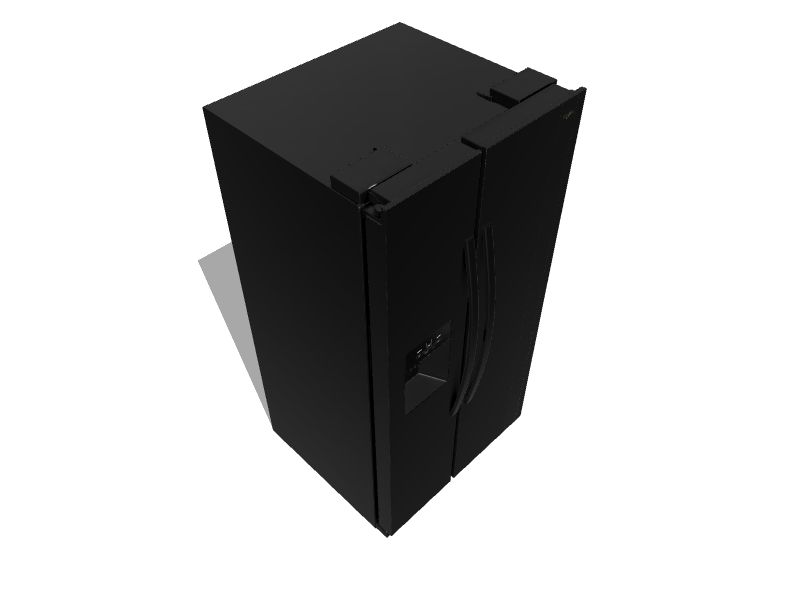 Whirlpool 21.4cu ft SidebySide Refrigerator with Ice Maker (Black