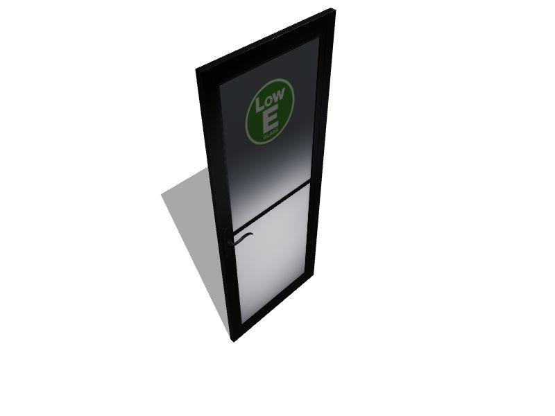 Pella Rolscreen 32in x 81in Black Aluminum Storm Door Fullview with