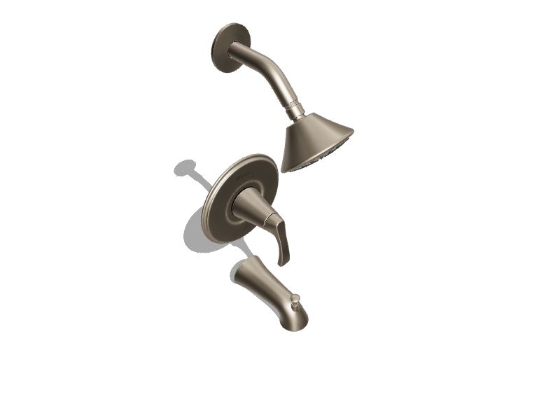 Pfister Masey Brushed Nickel 1handle Multifunction Round Bathtub and