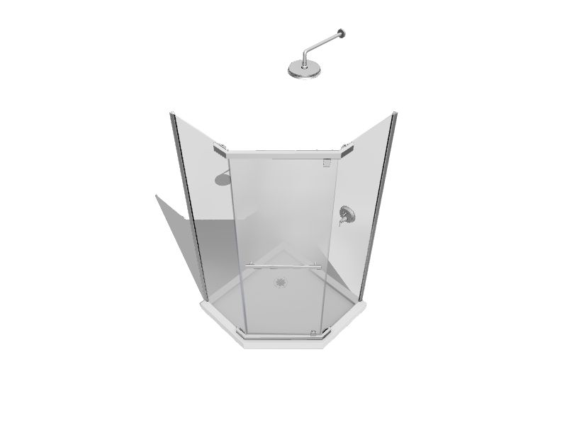 Prism Neo Angle Shower Enclosure & White Base Kit - Dreamline