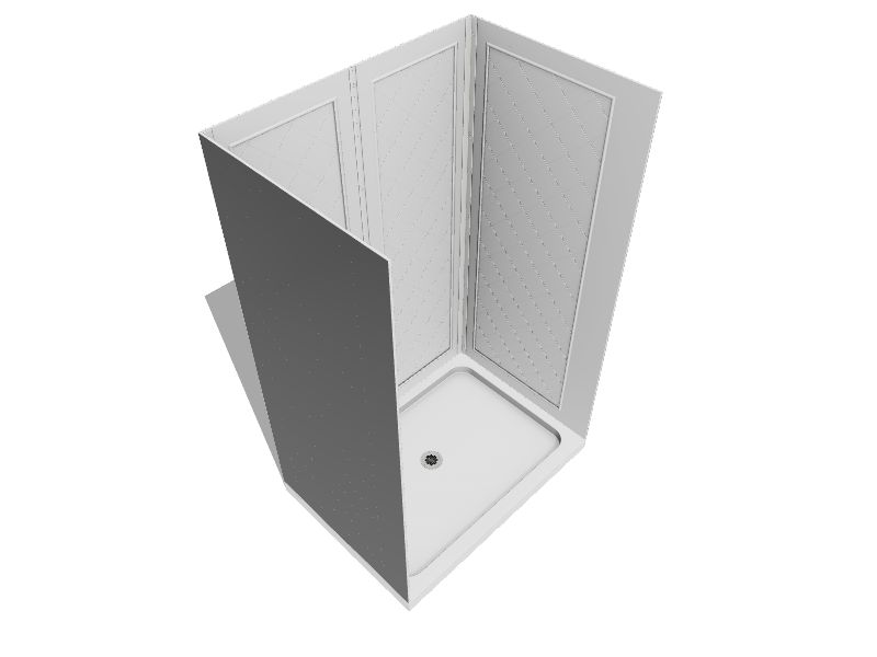 DreamLine QWALL-5 White 2-Piece 30-in x 60-in x 77-in Base/Wall Rectangular  Alcove Shower Kit (Left Drain) in the Shower Stalls & Enclosures department  at