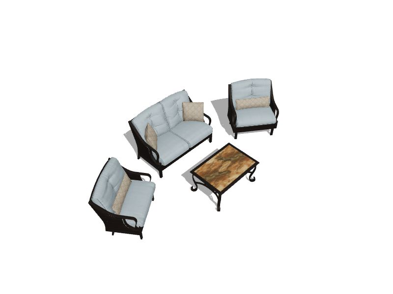 affix Acteur Welkom Hanover Ventura 4-Piece Patio Conversation Set with Blue Cushions in the  Patio Conversation Sets department at Lowes.com