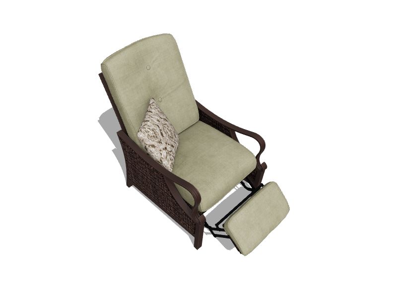 Hanover Ventura All-Weather Wicker Reclining Patio Lounge Chair