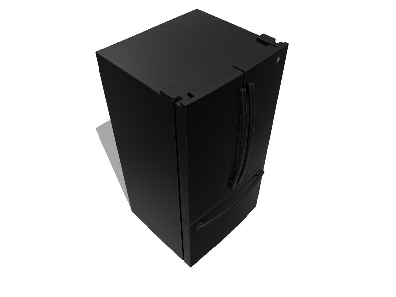 GE 27 cu ft French Door Refrigerator with Ice Maker Black ENERGY