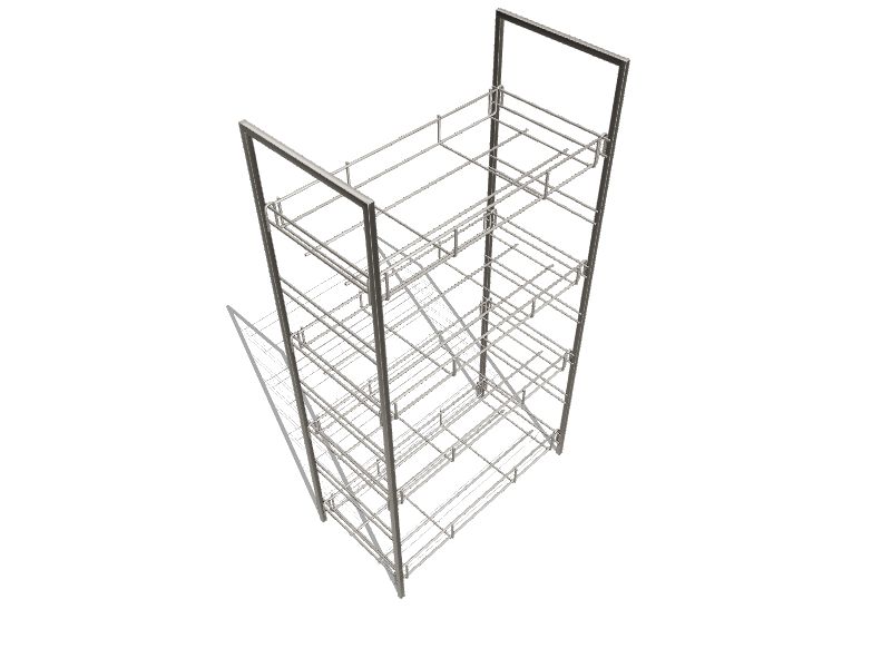 Satin Nickel 4Tier Steel Freestanding Bathroom Shelf in the Bathroom Shelves department at