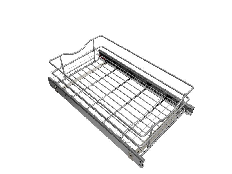 Simply Put 20.5-in W x 14.6875-in H 2-Tier Cabinet-mount Metal Soft Close Pull-out  Sliding Basket Kit in the Cabinet Organizers department at