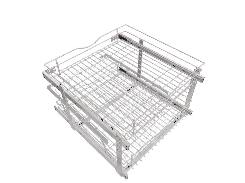 Simply Put 20.5-in W x 14.6875-in H 2-Tier Cabinet-mount Metal Soft Close  Pull-out Sliding Basket Kit in the Cabinet Organizers department at