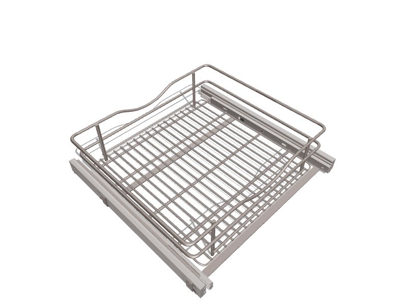 Simply Put 11-in W x 19.1875-in H 2-Tier Cabinet-mount Metal Soft Close  Pull-out Sliding Basket Kit in the Cabinet Organizers department at