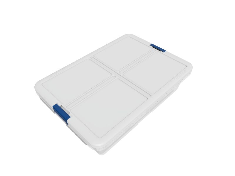 Home Logic 34 qt. Latch Lid Plastic Storage Tote Clear/White 6/Pack (7103-010000044) 7253hl010759759