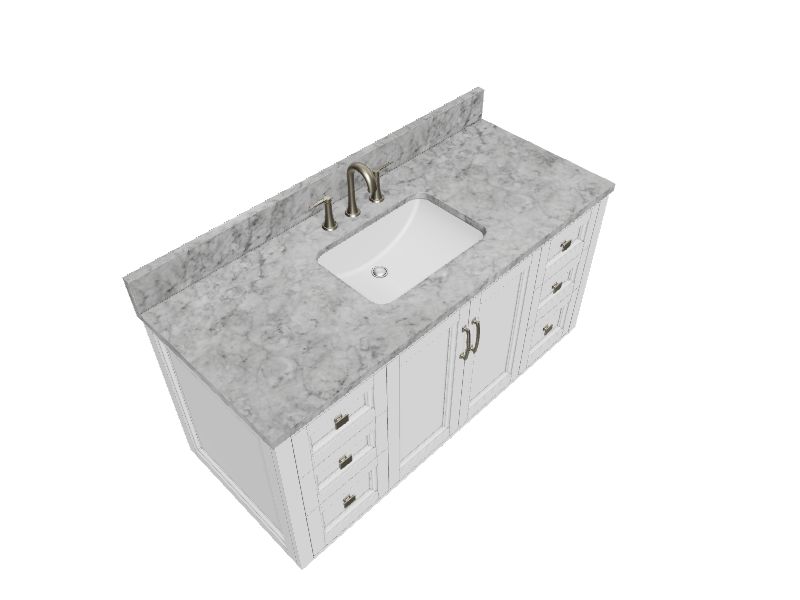 allen + roth Floating 48in White Undermount Single Sink Bathroom
