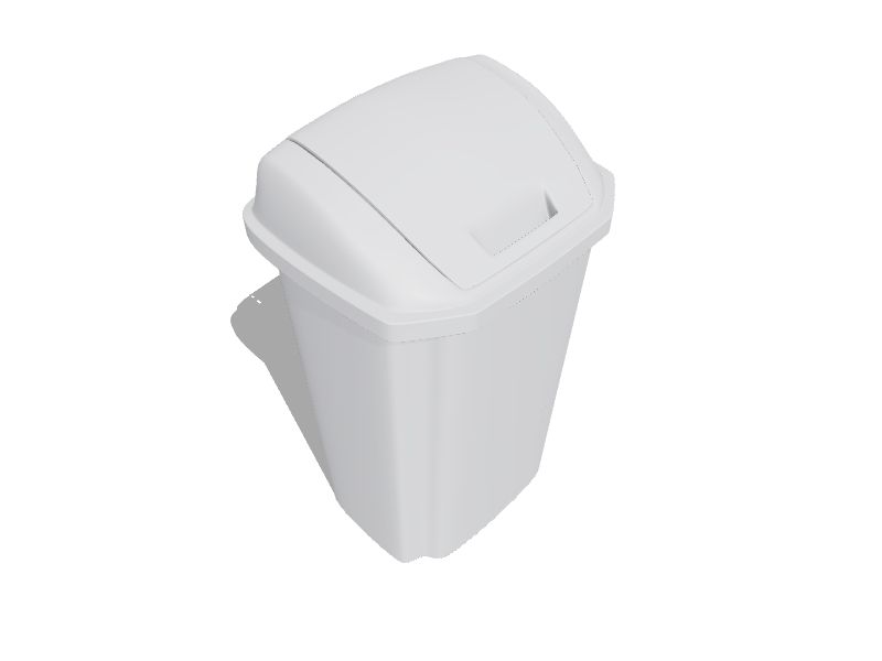 Hefty 13-Gallons White Plastic Kitchen Trash Can with Lid Indoor