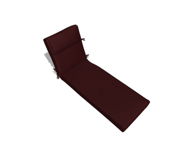 allen + roth 48in x 21in Cherry Red Patio Chaise Lounge Chair Cushion