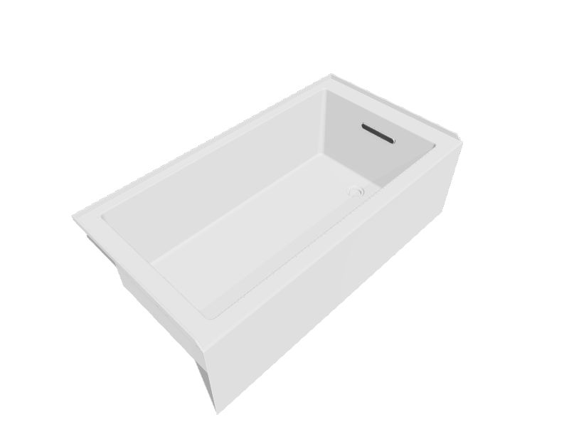 KOHLER Underscore 32-in x 60-in White Acrylic Alcove Soaking Bathtub (Right  Drain) in the Bathtubs department at