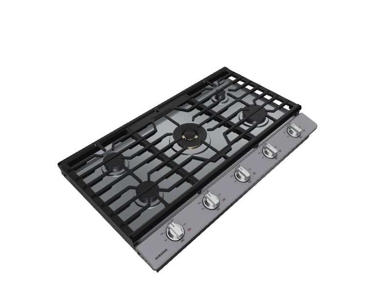 36 Smart Gas Cooktop with 22K BTU Dual Power Burner in Stainless