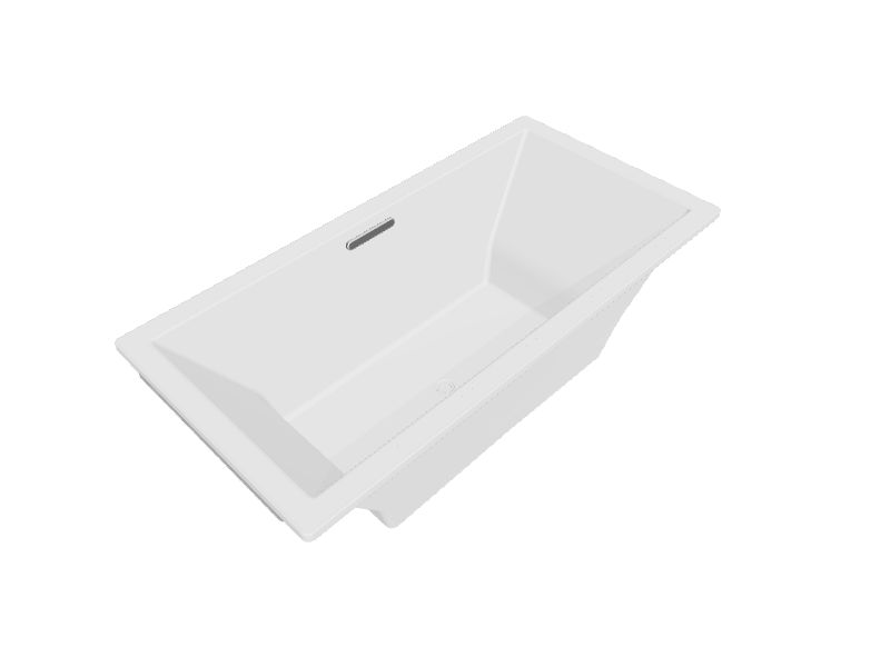 KOHLER Underscore 60 in. x 36 in. Rectangular Soaking Bathtub with