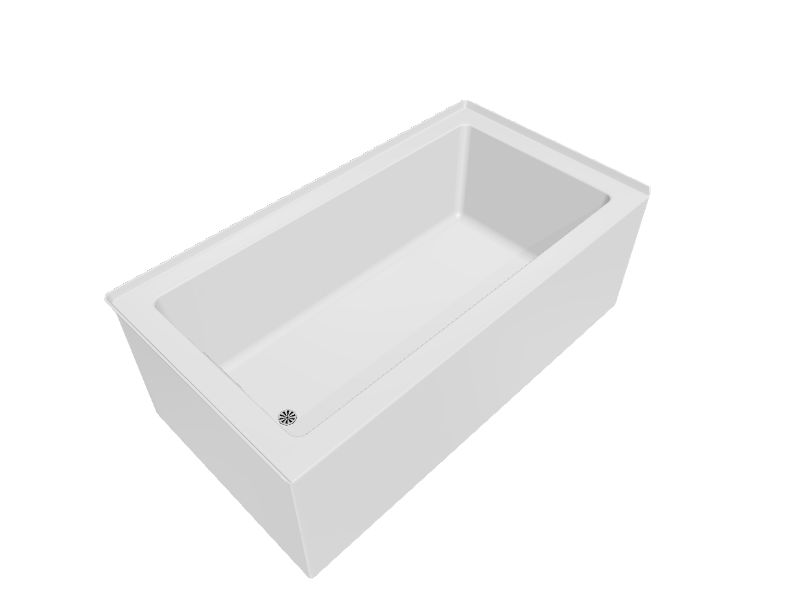 KOHLER Underscore 32-in x 60-in White Acrylic Alcove Soaking Bathtub ...