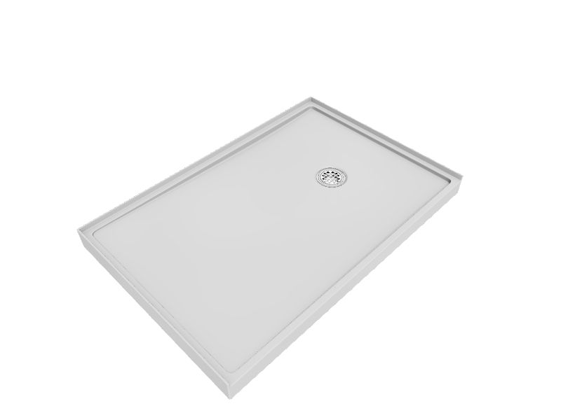 KOHLER Rely 32in W x 48in L White Single Threshold Rectangle Shower