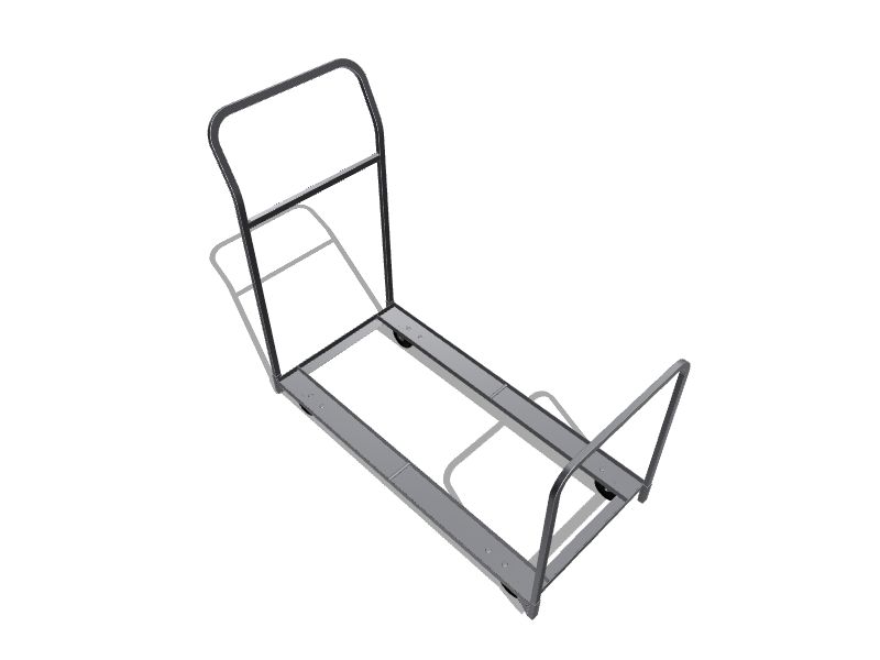 Raymond Products 400lb 4Wheel Silver Steel Furniture Dolly at